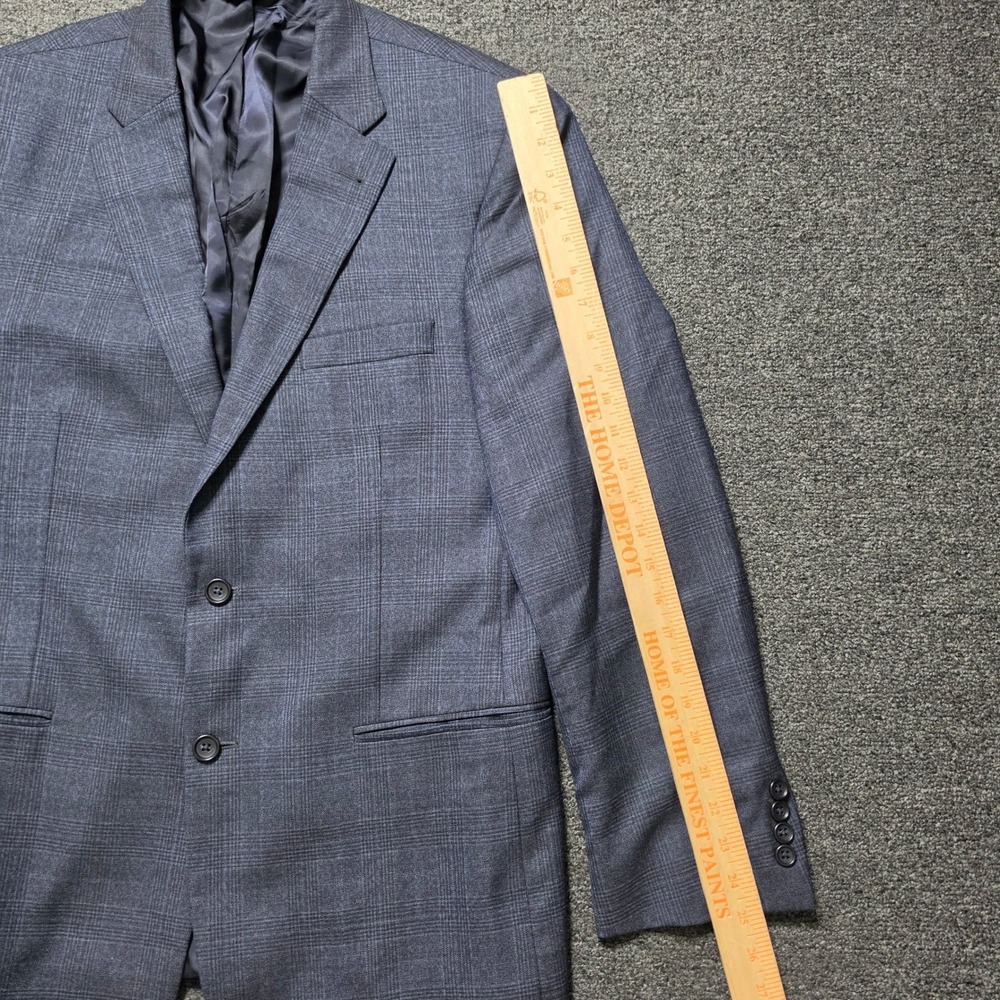 Jos‎ A Bank Blazer Blue Glen Plaid Mens 42R 100% Wool Signature Collection Coat - Picture 4 of 8